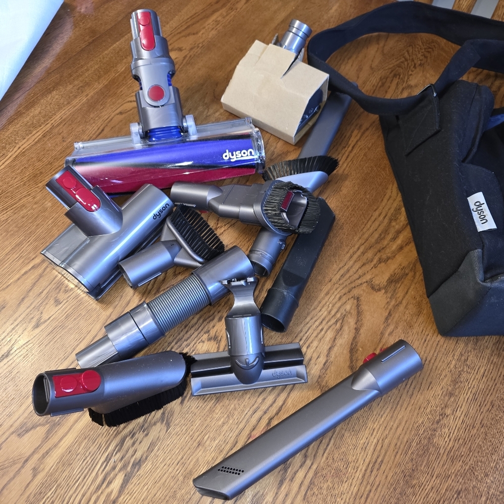 Dyson Vacuum Attachments - Gray and Red